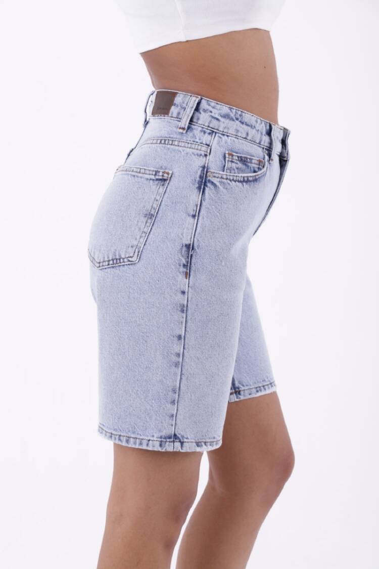 Mid Length Denim Shorts