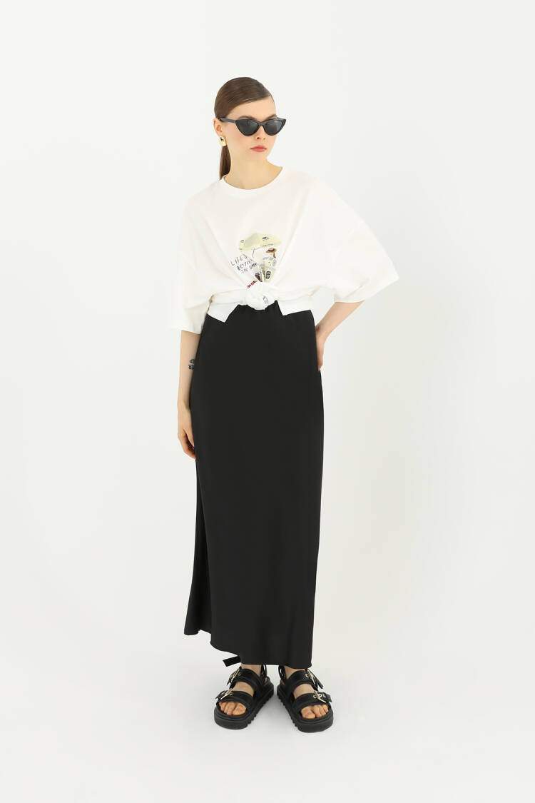 Women's Satin Long Skirt