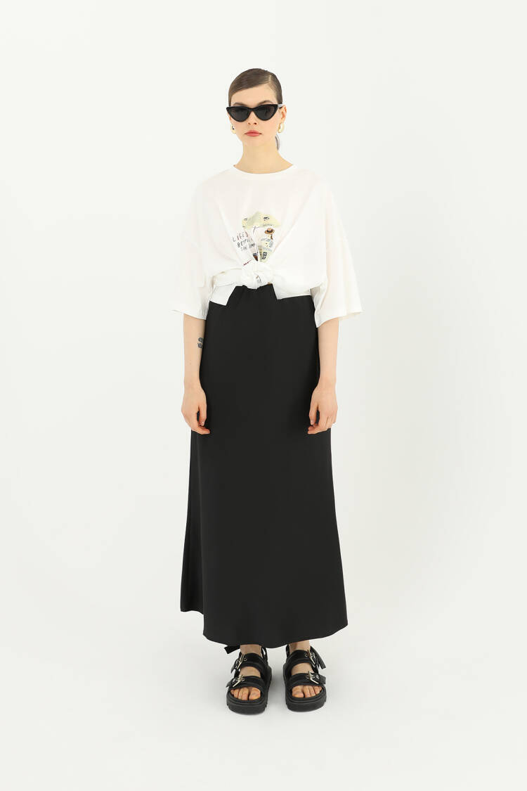 Women's Satin Long Skirt
