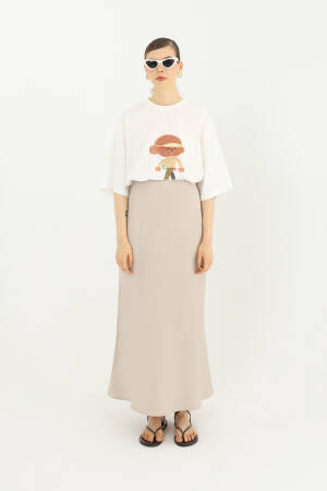 Satin Long Skirt