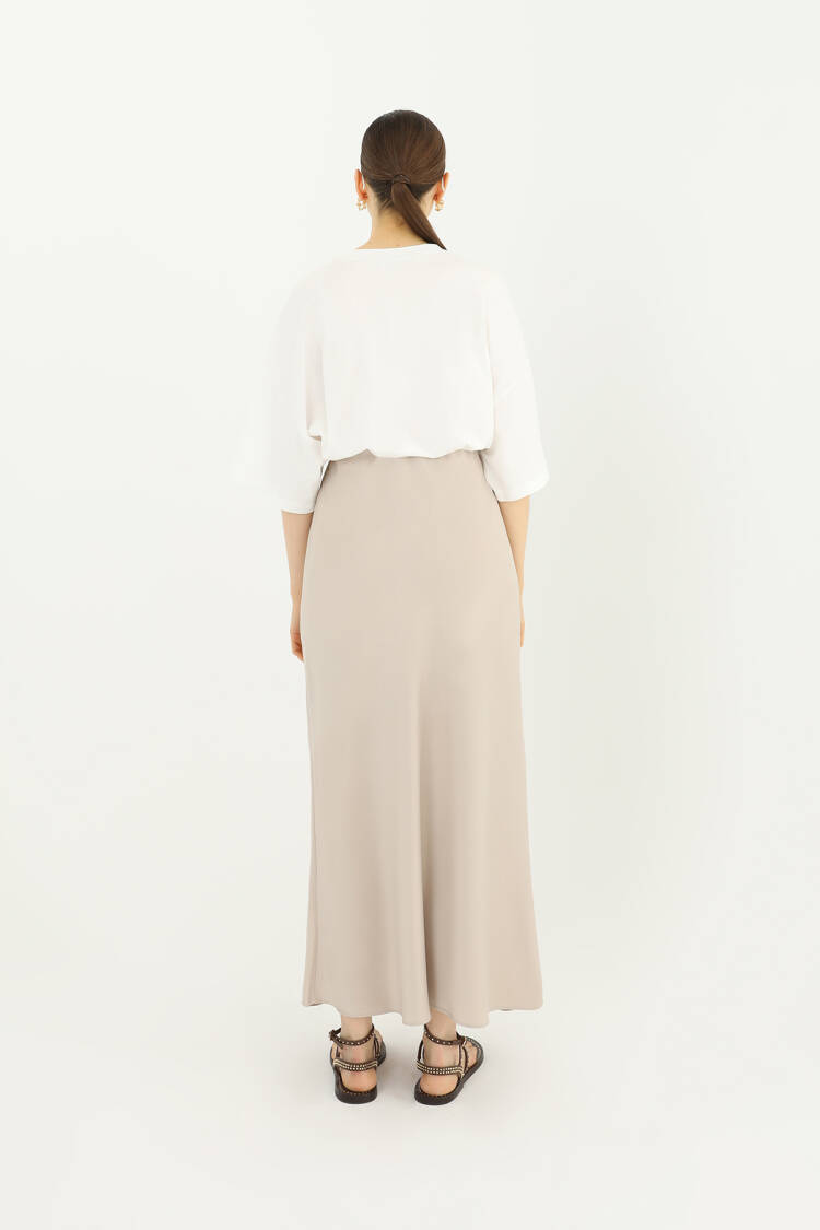 Satin Long Skirt