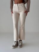 Mini Flare Natural Jean Trousers - Brand: LACARINO - Women's Clothing Wholesale - Globality Store