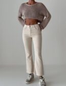 Mini Flare Natural Jean Trousers - Brand: LACARINO - Women's Clothing Wholesale - Globality Store