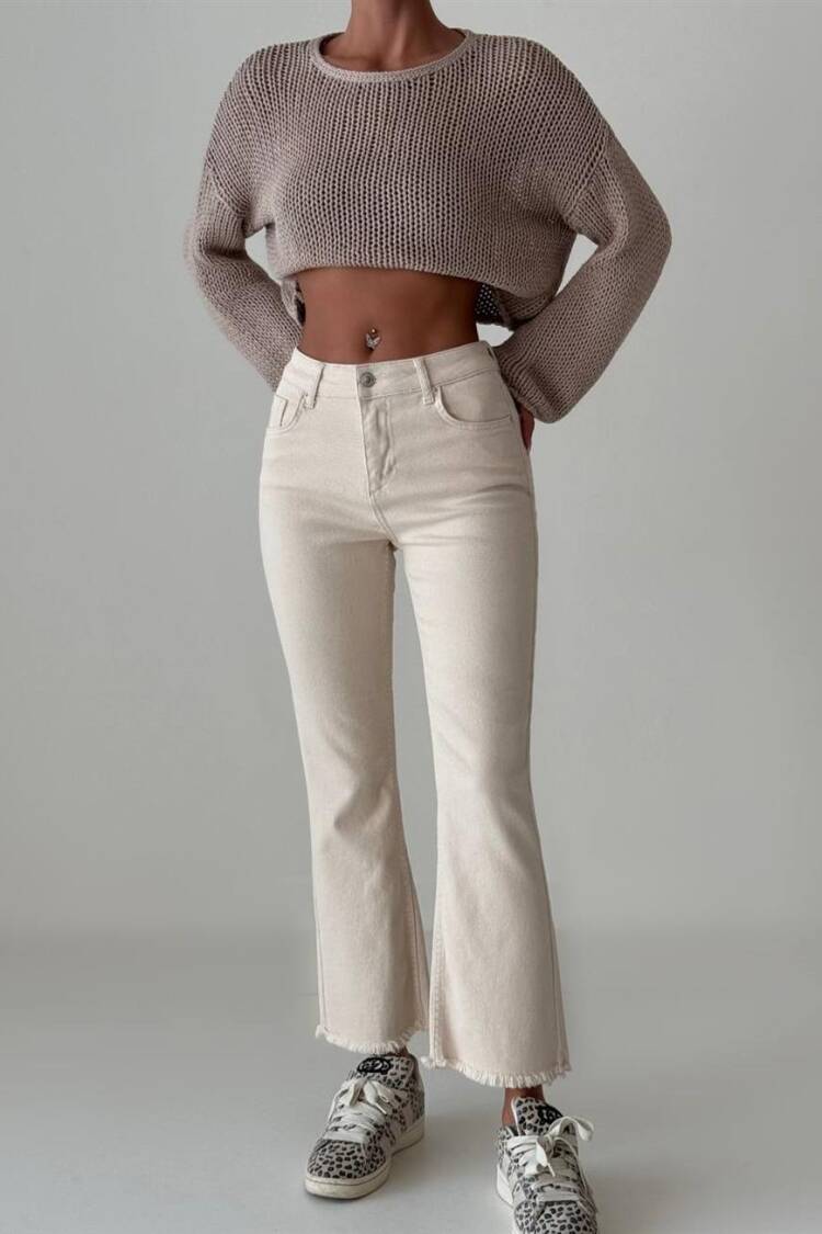 Mini Flare Natural Jean Trousers