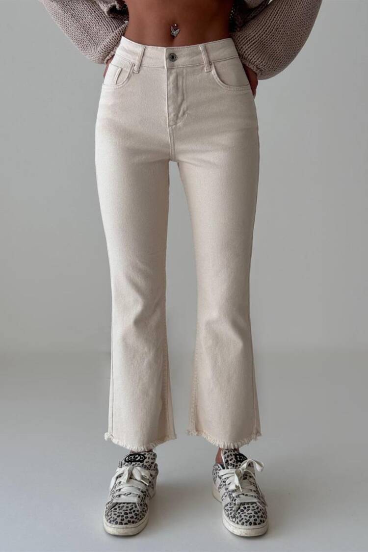 Mini Flare Natural Jean Trousers