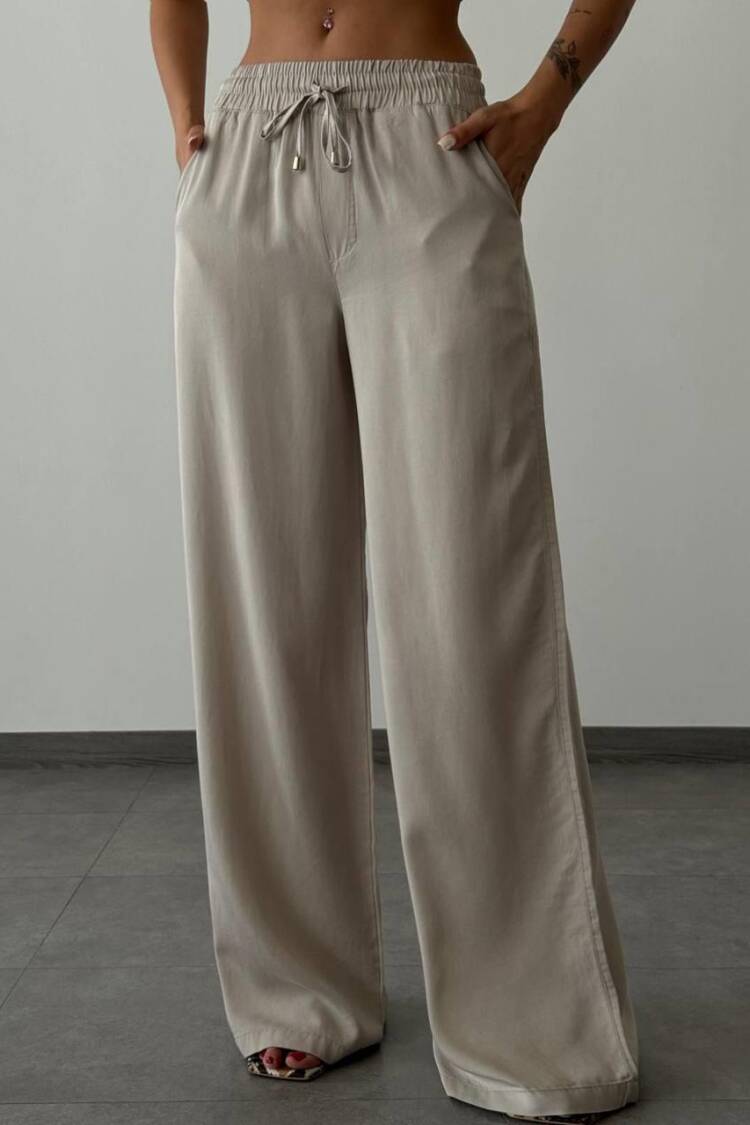 Elastic Waist Casual Trousers - Brand: LACARINO - Women's Clothing Wholesale - Globality Store