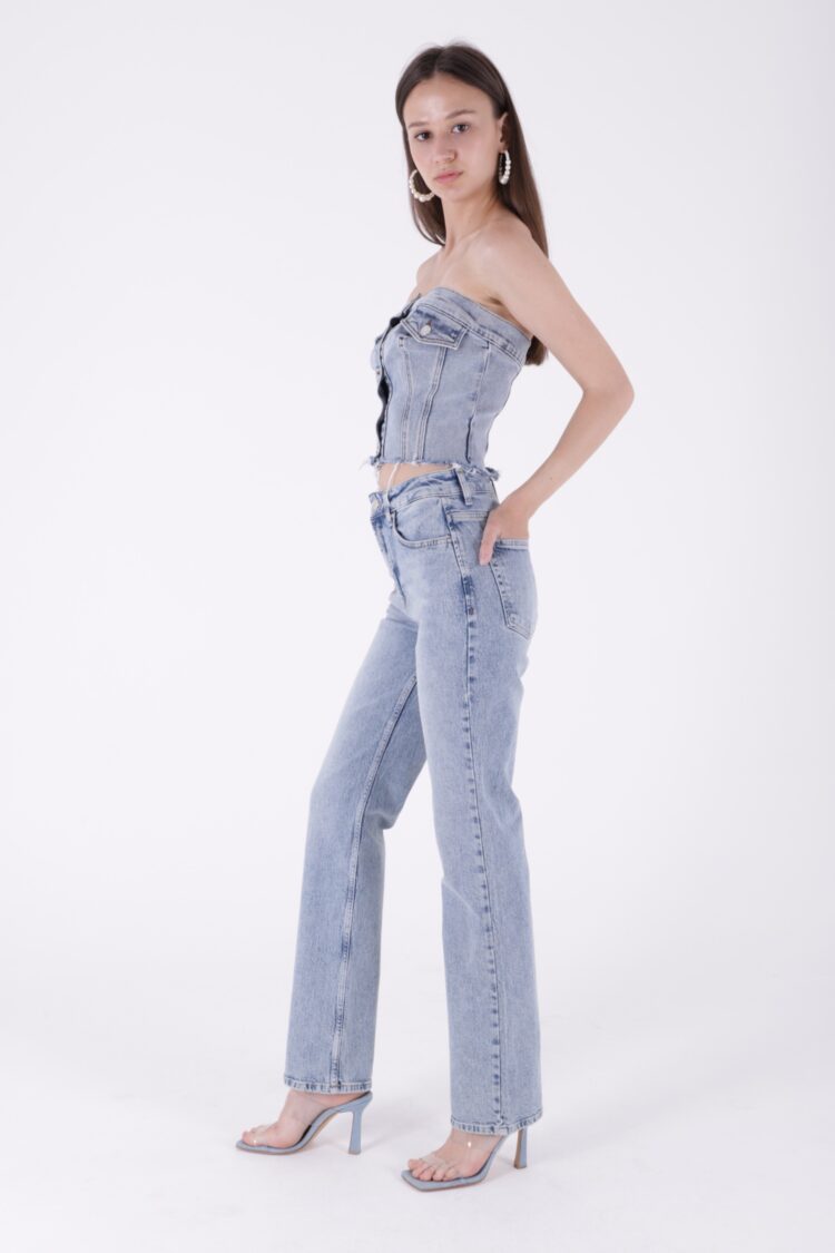High Waist Straight Jeans