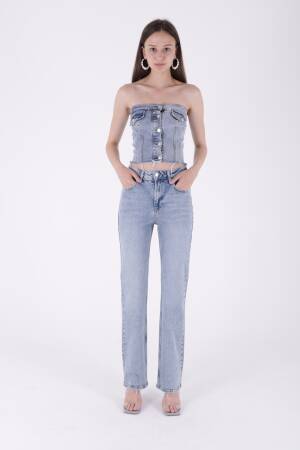 High Waist Straight Jeans - Brand: XLove - Women's Clothing Wholesale - Globality Store