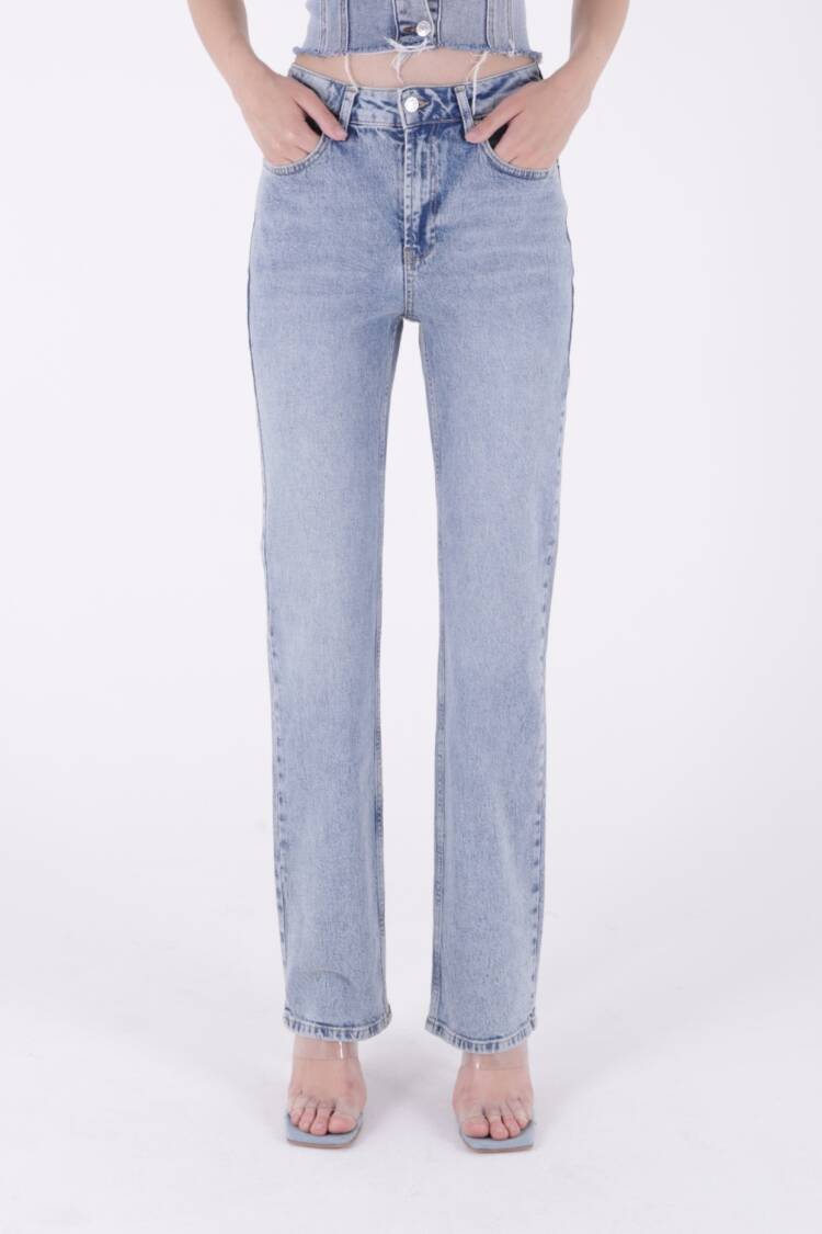 High Waist Straight Jeans