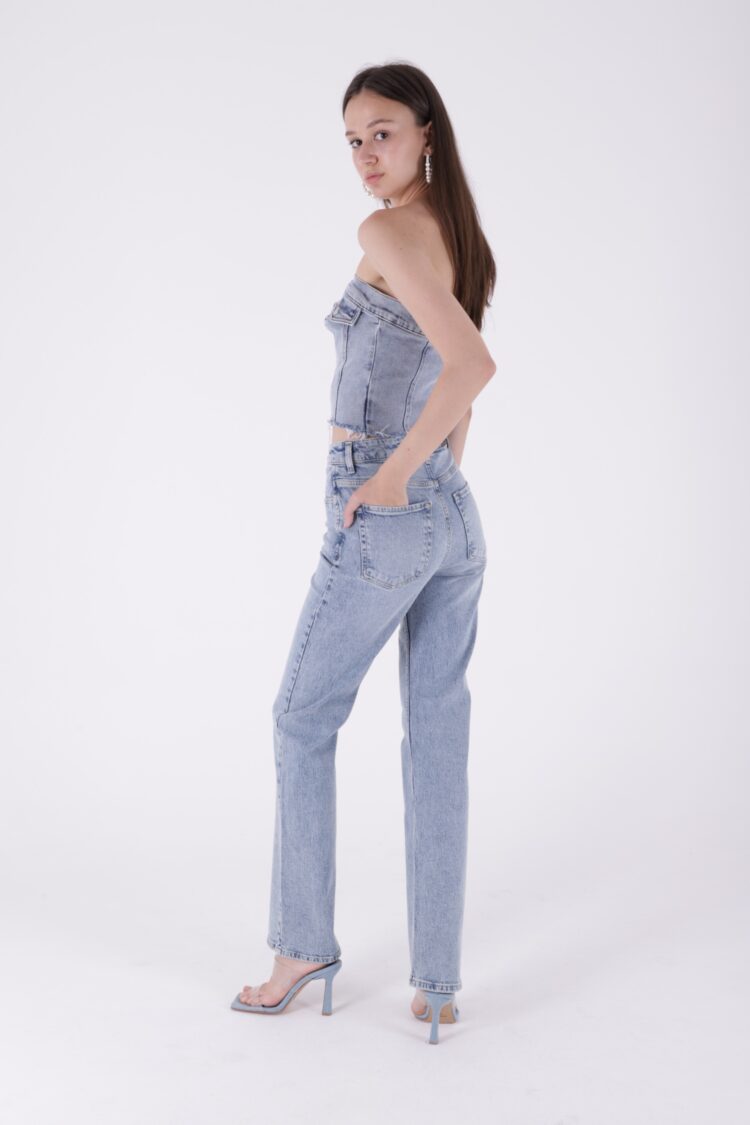 High Waist Straight Jeans