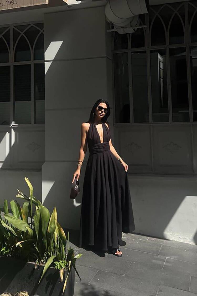 Linen Dress With Straps