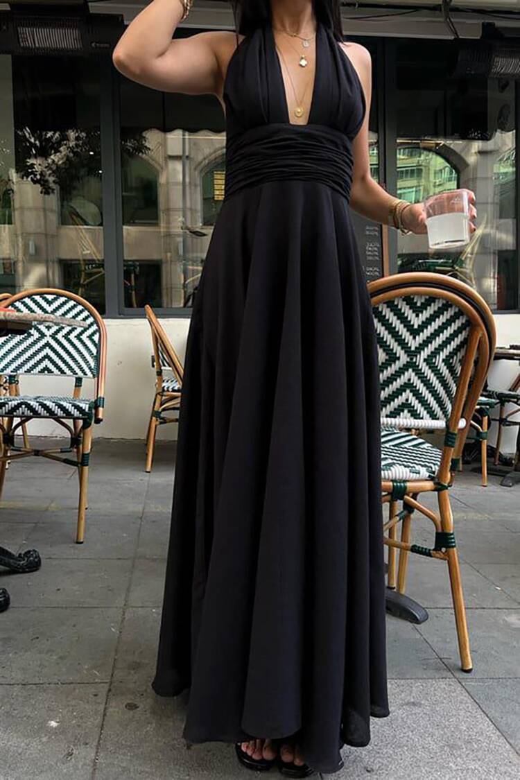 Linen Dress With Straps