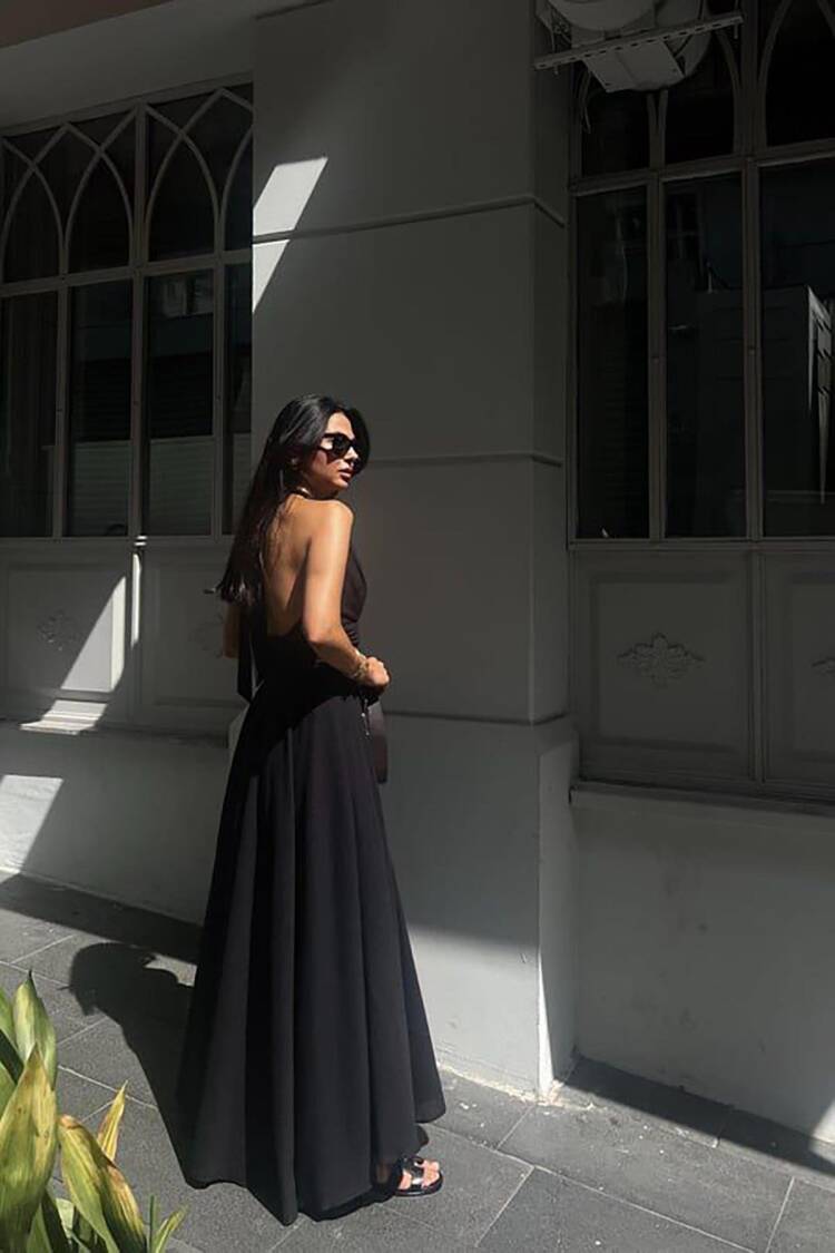 Linen Dress With Straps