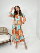 Dress -& Turquoise - Brand: Fame - Women's Clothing Wholesale - Globality Store