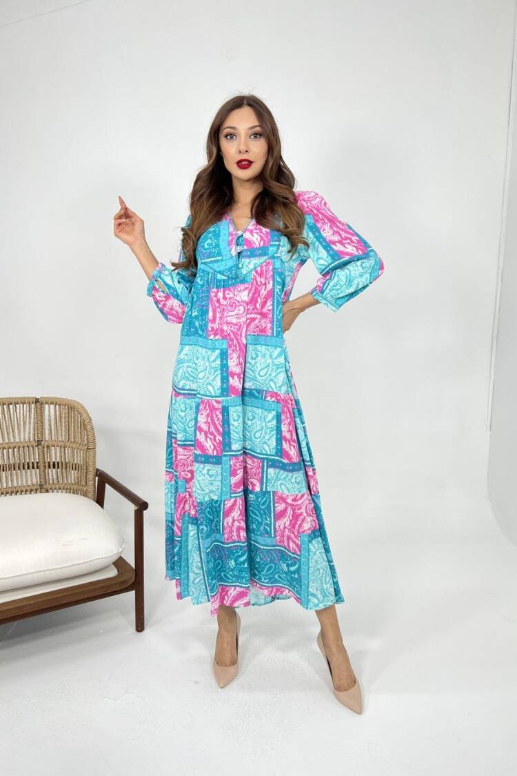 Dress - Turquoise &
