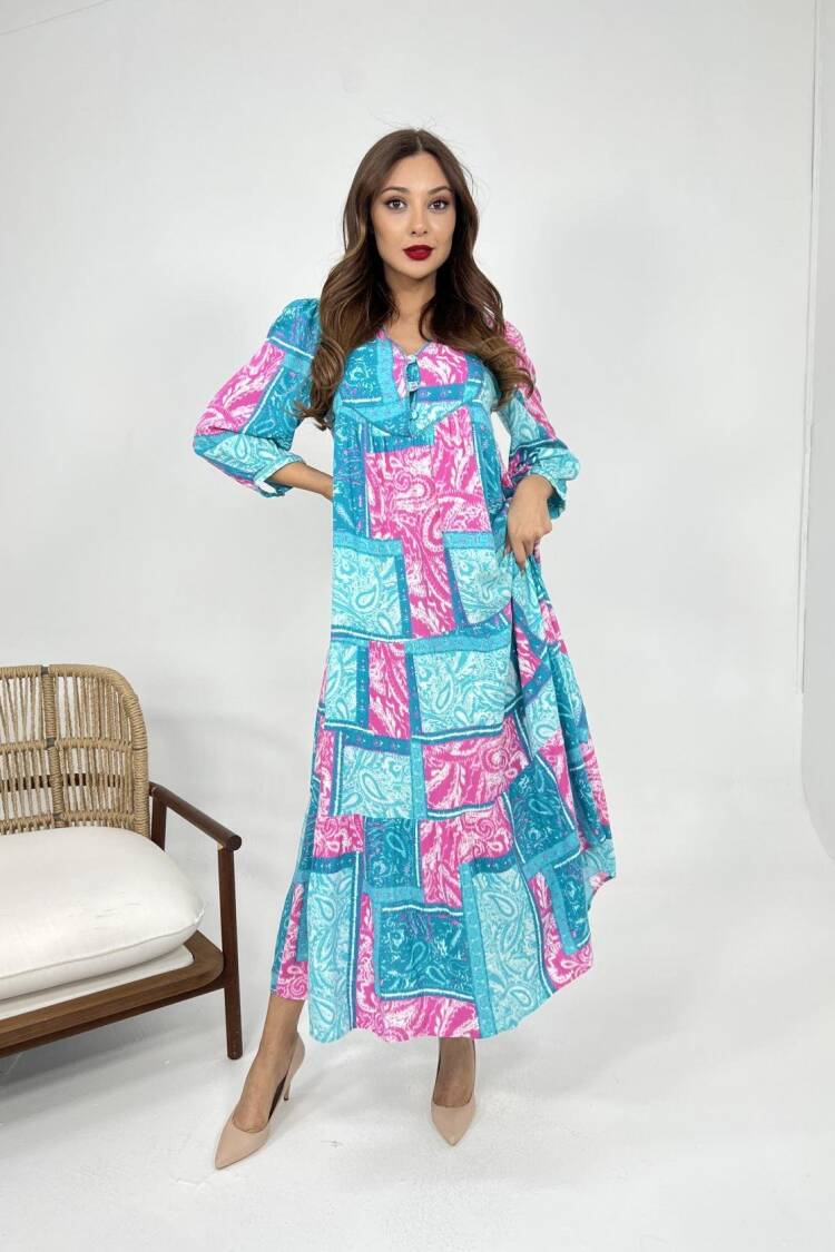 Dress - Turquoise &