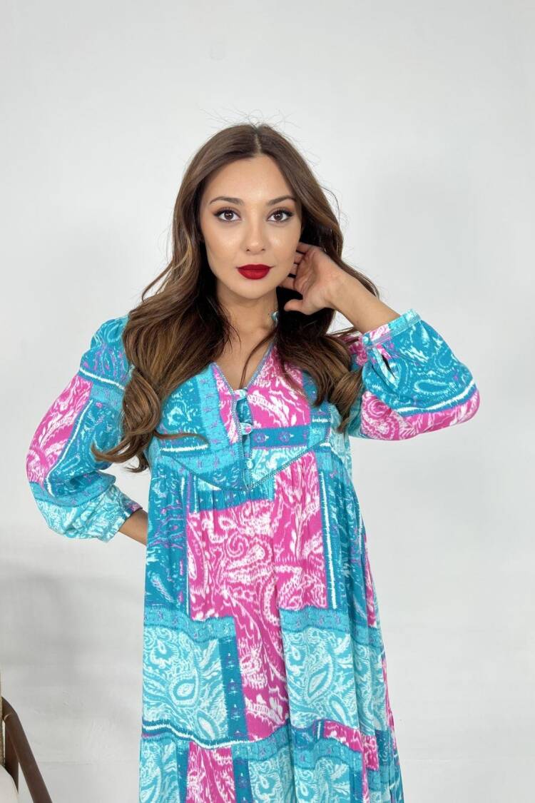 Dress - Turquoise &