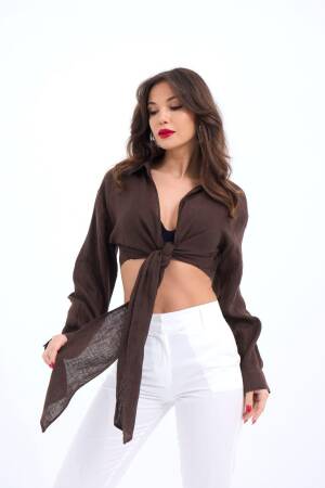 Crop - Coffee - Brand: Fame - Women's Clothing Wholesale - Globality Store