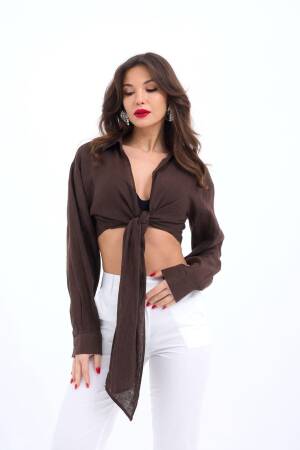 Crop - Coffee - Brand: Fame - Women's Clothing Wholesale - Globality Store