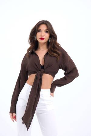 Crop - Coffee - Brand: Fame - Women's Clothing Wholesale - Globality Store