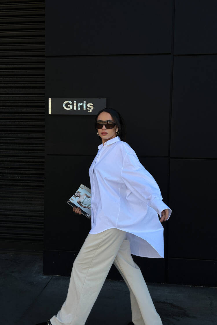 Custom Design 100% Cotton Oversize Tunic Size Long Shirt 29017