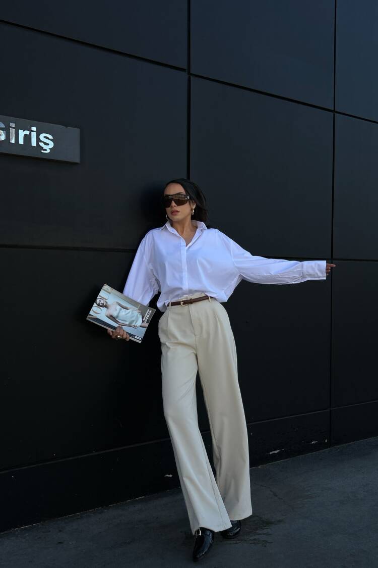 Custom Design 100% Cotton Oversize Tunic Size Long Shirt 29017