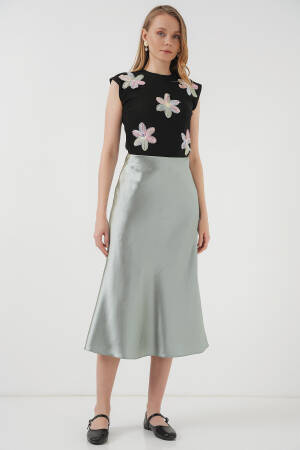 Satin Skirt - Çağla - Brand: Bigdart - Women's Clothing Wholesale - Globality Store