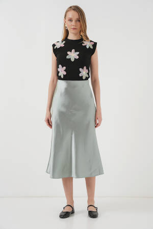 Satin Skirt - Çağla - Brand: Bigdart - Women's Clothing Wholesale - Globality Store