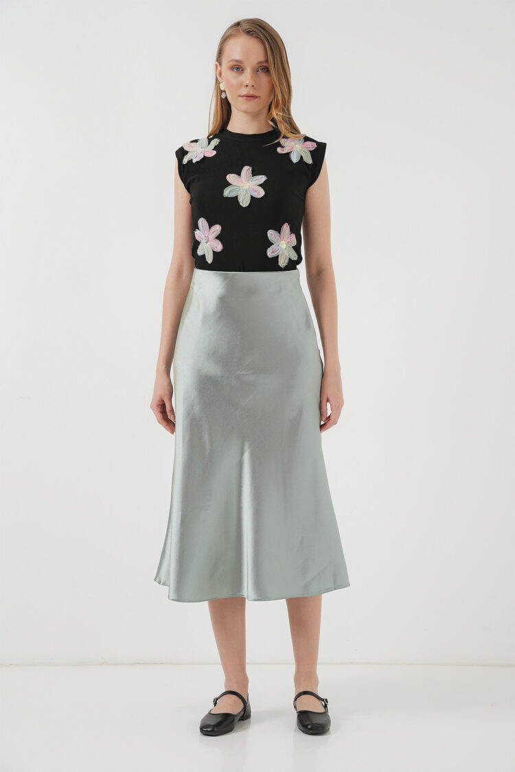 Satin Skirt - Çağla