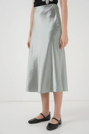 Satin Skirt - Çağla - Brand: Bigdart - Women's Clothing Wholesale - Globality Store