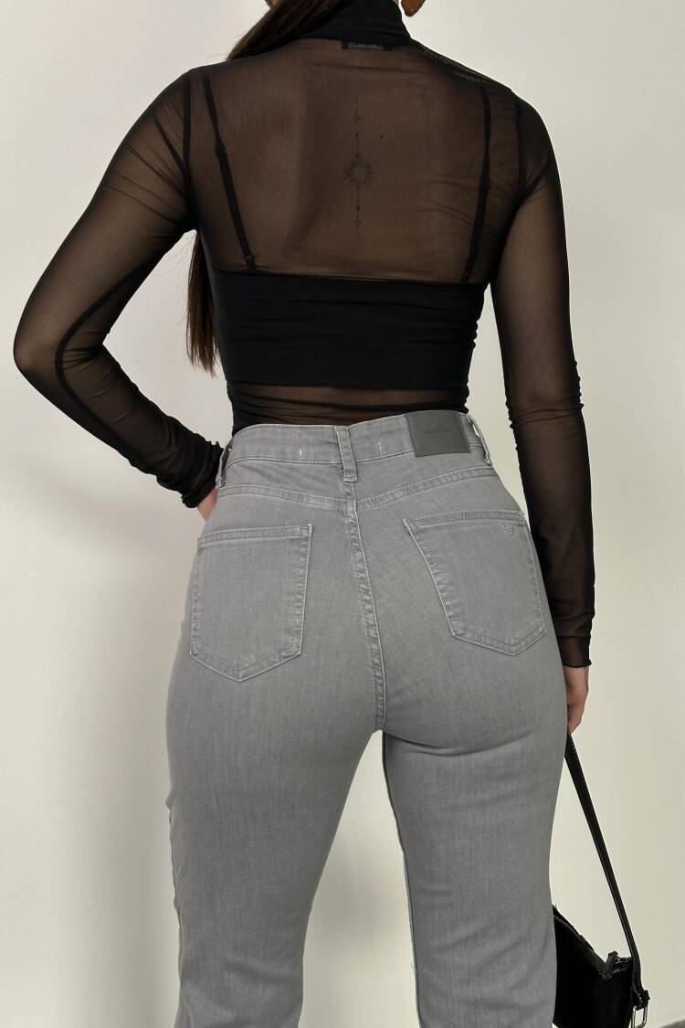 High Waist Slim Fit Spanish Leg LightFlare Jeans