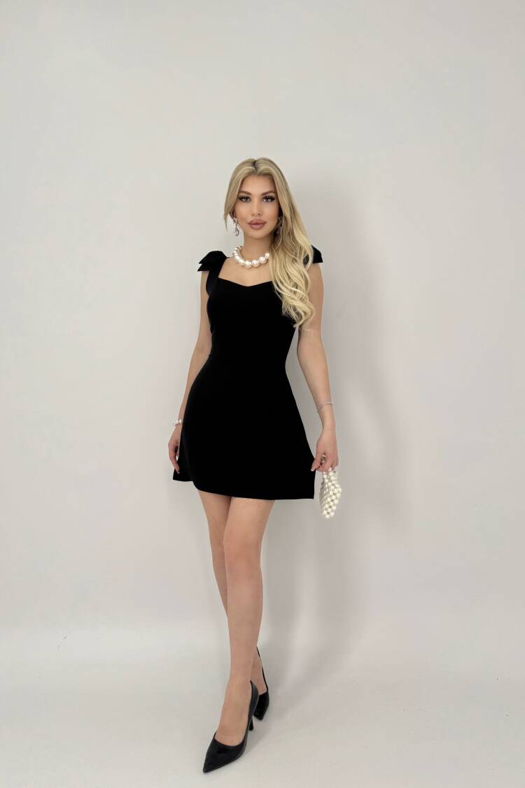 Off Shoulder Bow Mini Dress