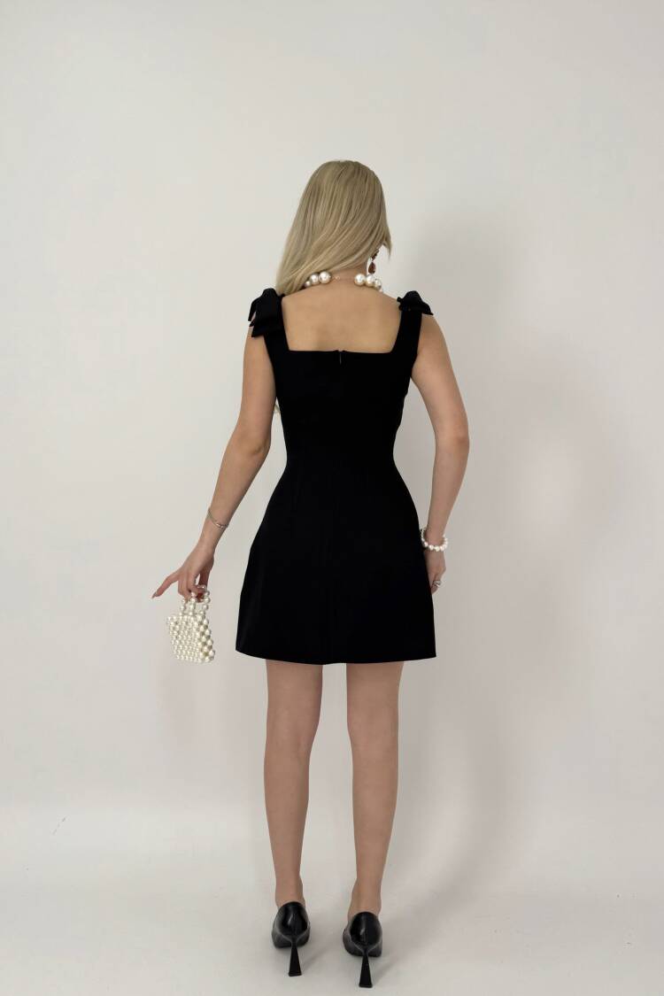 Off Shoulder Bow Mini Dress