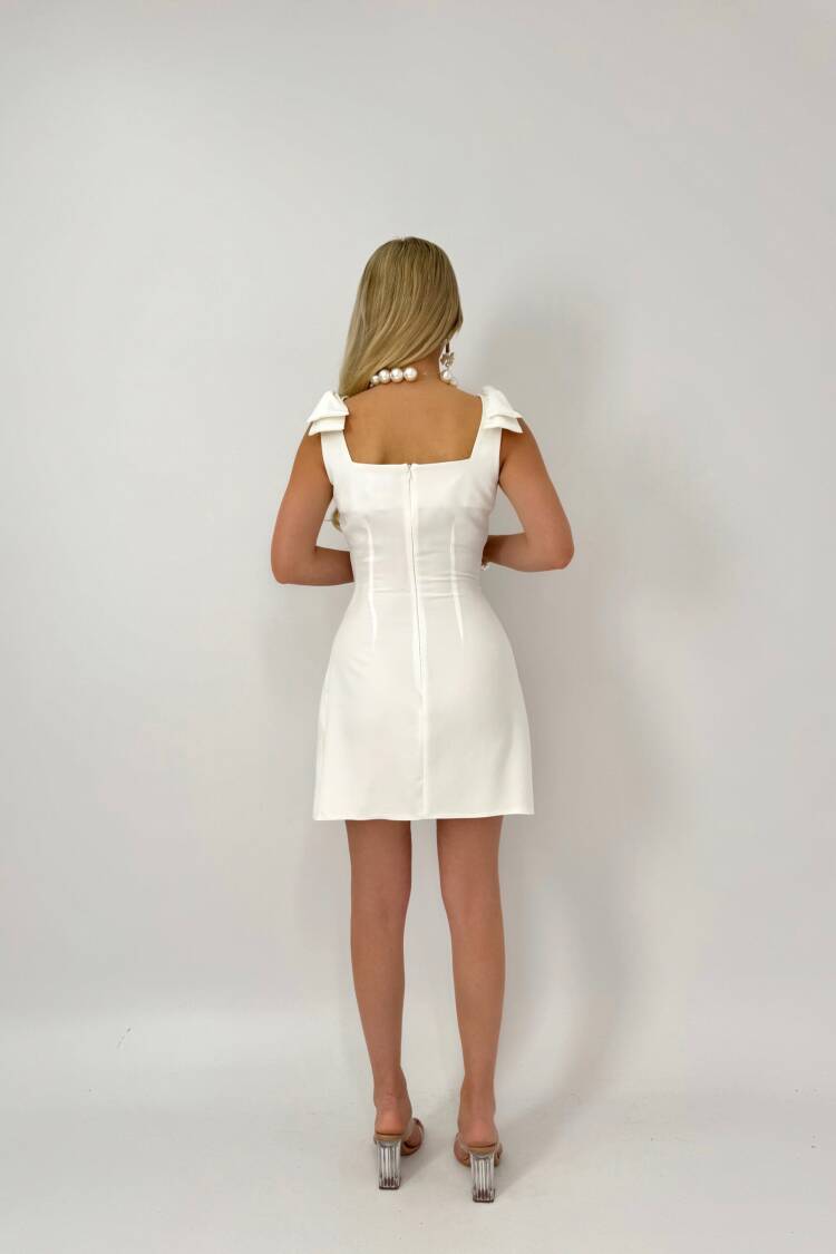 Off Shoulder Bow Mini Dress