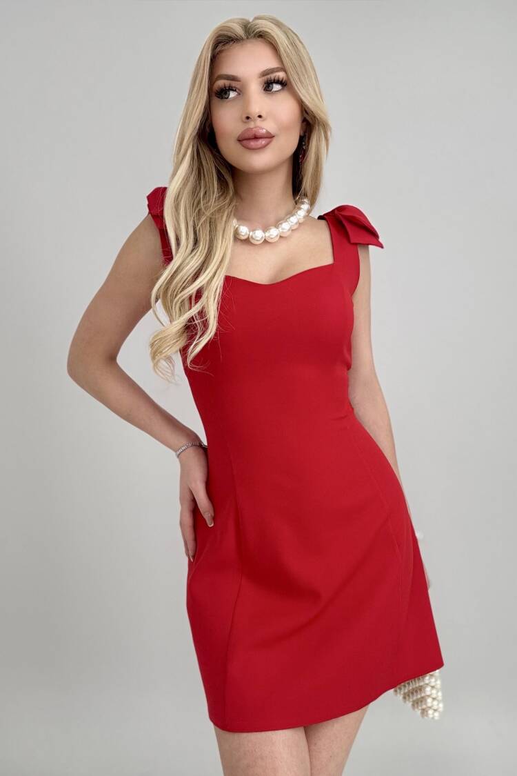 Off Shoulder Bow Mini Dress