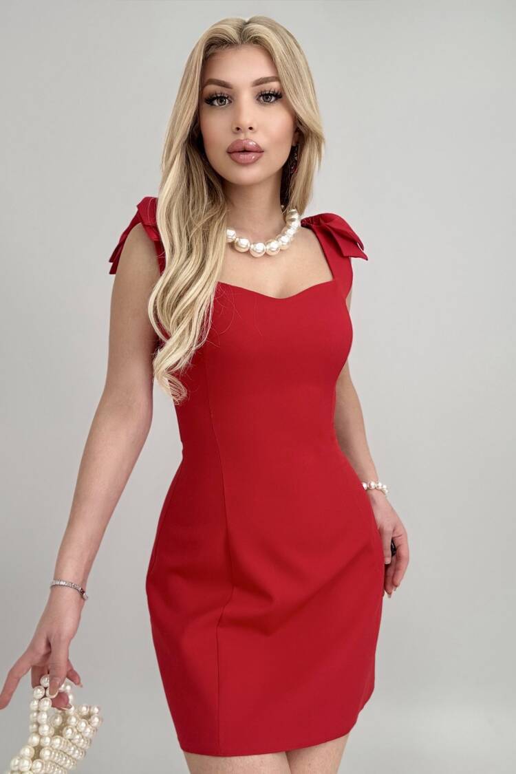 Off Shoulder Bow Mini Dress