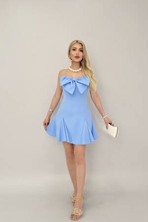 Front Bow Back Gown Short Dress - Brand: Miss Janell - Women's Clothing Wholesale - Globality Store