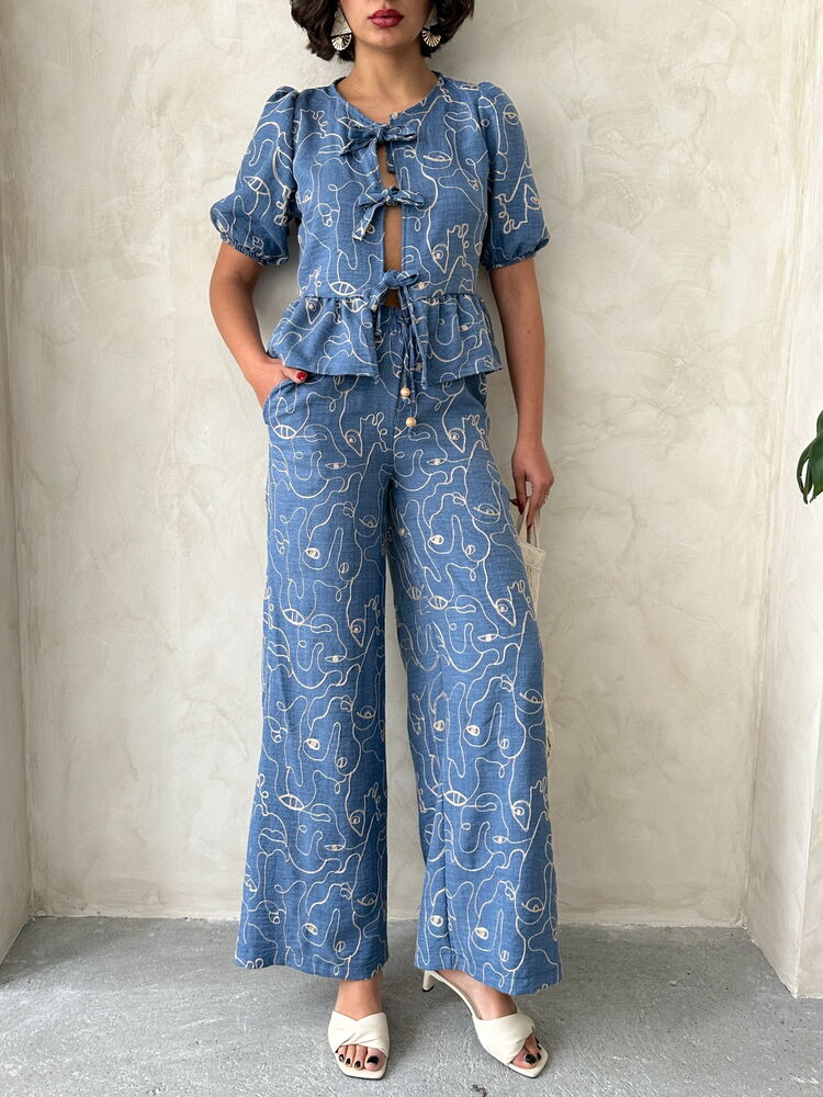 Wholesale Pants With Embroidery - Dark|