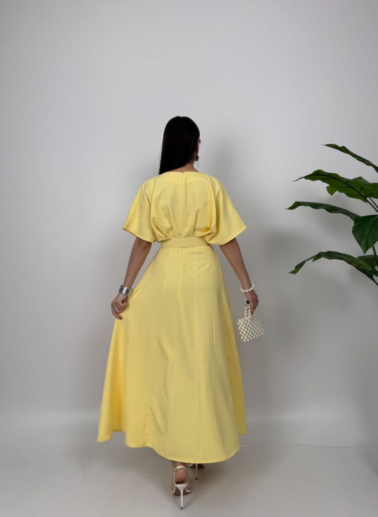 Atlas Fabric Belted Dress