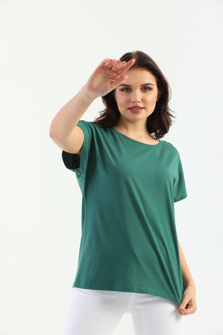 EdelleShoulder Braided Women's T-Shirt