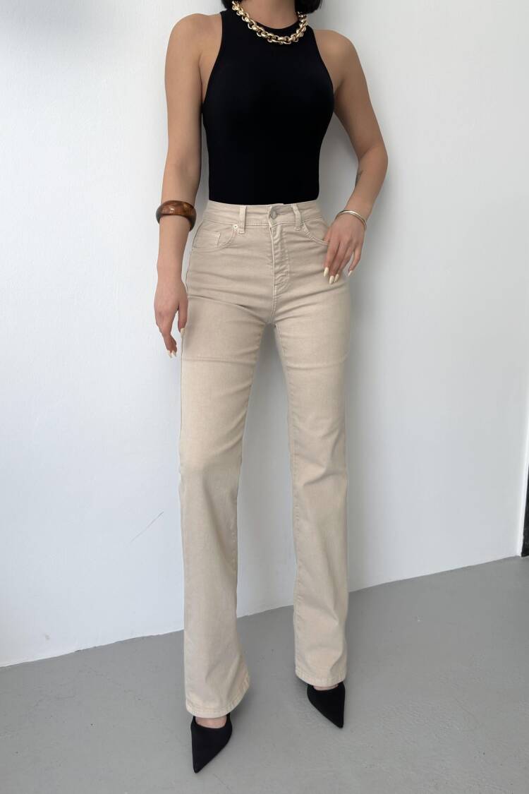 Women's High Waist Half Spanish Leg Antique Jeans - Brand: LACARINO - Women's Clothing Wholesale - Globality Store
