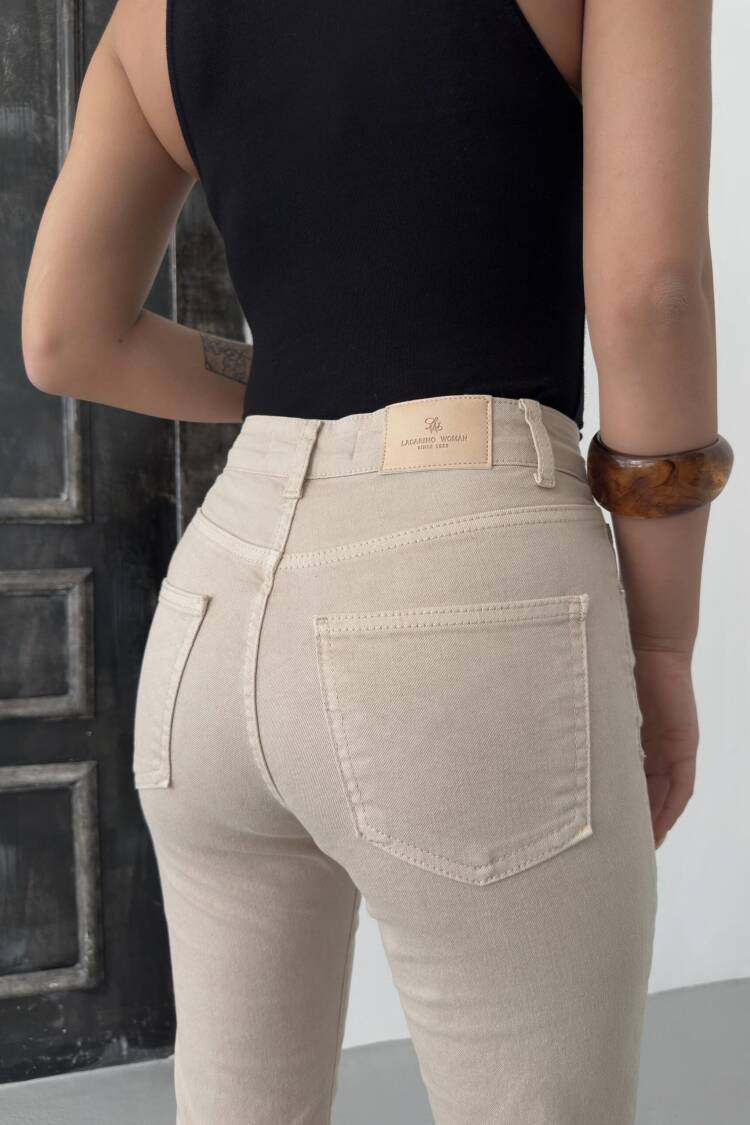 Women's High Waist Half Spanish Leg Antique Jeans