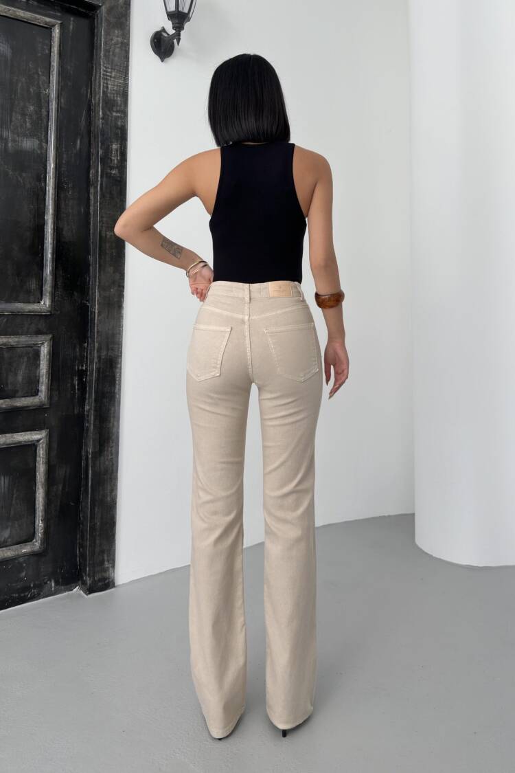 Women's High Waist Half Spanish Leg Antique Jeans
