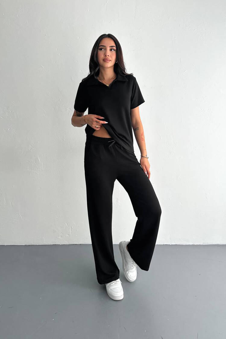 Pocket Shirt Collar Modal Tracksuit Set - Brand: Mode Roy - Women's Clothing Wholesale - Globality Store
