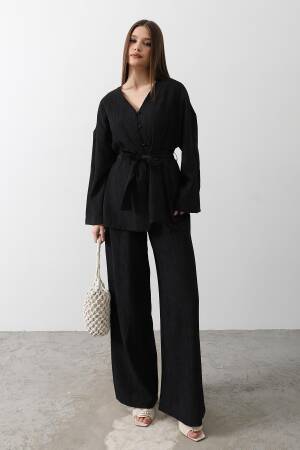 Tie Waist Tunic & Tie Waist Trousers Set - Brand: Reyon - Women's Clothing Wholesale - Globality Store