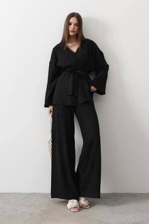 Tie Waist Tunic & Tie Waist Trousers Set - Brand: Reyon - Women's Clothing Wholesale - Globality Store