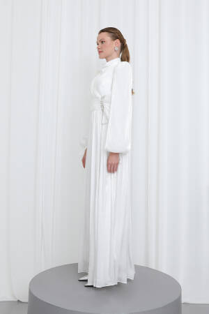 Women's Pleated Long Sleeve Evening Dress - Brand: Puane - Women's Clothing Wholesale - Globality Store