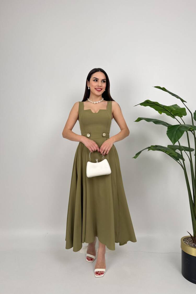 Belt Button Dress