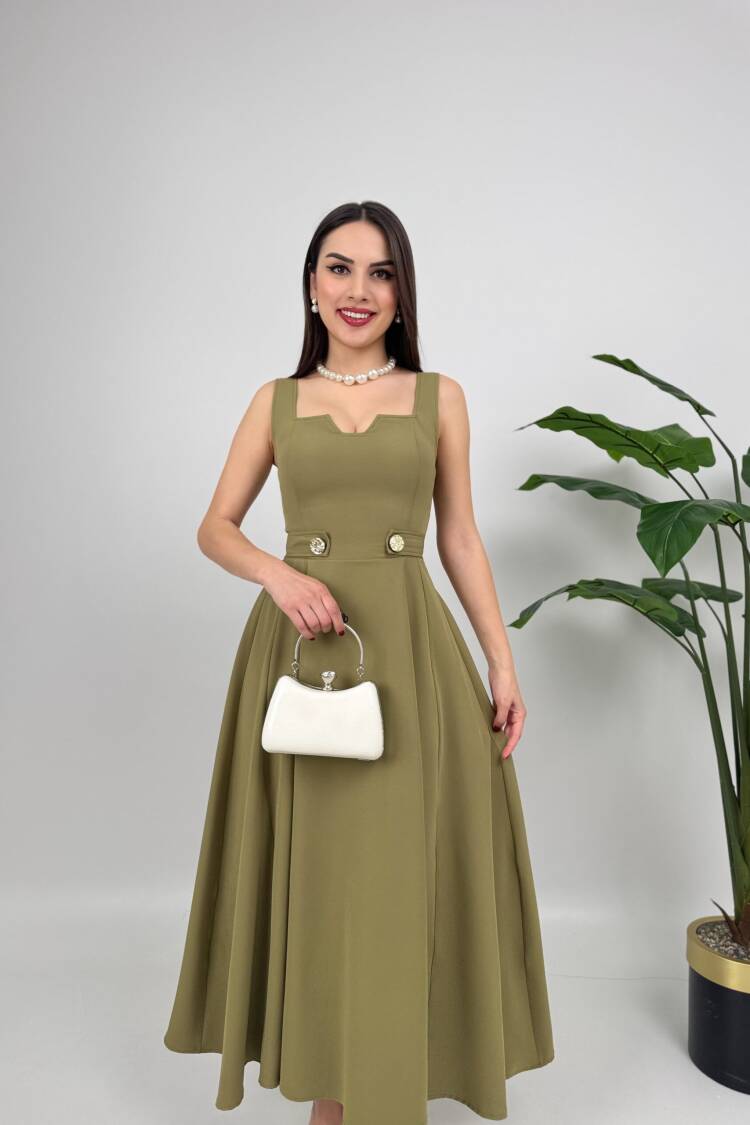 Belt Button Dress