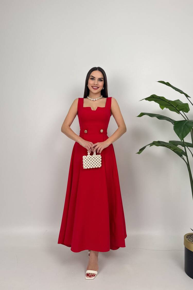 Belt Button Dress